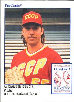1989 ProCards Eastern League Diamond Diplomacy #DD10 Alexander Dundik Front