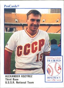 1989 ProCards Eastern League Diamond Diplomacy #DD18 Alexander Kozyrez Front