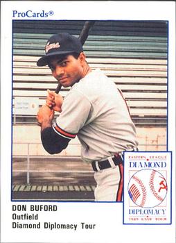 1989 ProCards Eastern League Diamond Diplomacy #DD38 Don Buford Jr. Front