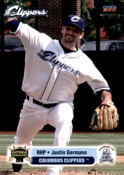 2011 Choice Columbus Clippers #08 Justin Germano Front