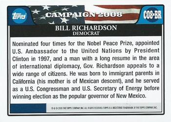 2008 Topps - Campaign 2008 #C08-BR Bill Richardson Back