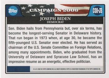 2008 Topps - Campaign 2008 #C08-JB Joseph Biden Back