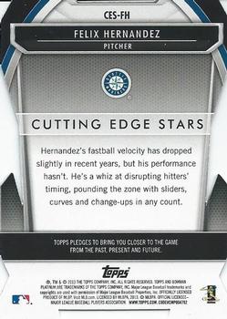 2013 Bowman Platinum - Cutting Edge Stars #CES-FH Felix Hernandez Back