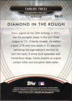 2013 Bowman Platinum - Diamond in the Rough #DIR-CT Carlos Tocci Back