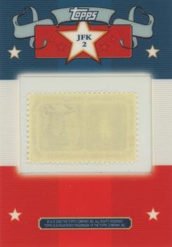 2008 Topps - Presidential Stamp Collection #JFK2 John F. Kennedy Back