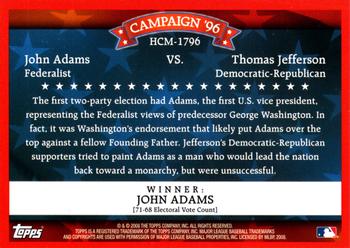 2008 Topps - Historical Campaign Match-Ups #HCM-1796 John Adams / Thomas Jefferson Back