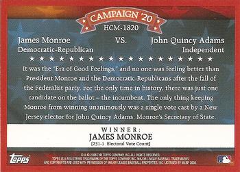2008 Topps - Historical Campaign Match-Ups #HCM-1820 James Monroe / John Quincy Adams Back