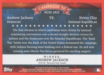 2008 Topps - Historical Campaign Match-Ups #HCM-1832 Andrew Jackson / Henry Clay Back