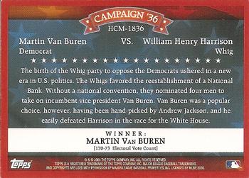 2008 Topps - Historical Campaign Match-Ups #HCM-1836 Martin Van Buren / William Henry Harrison Back