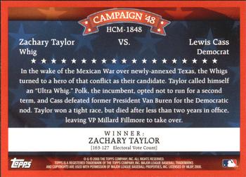 2008 Topps - Historical Campaign Match-Ups #HCM-1848 Zachary Taylor / Lewis Cass Back