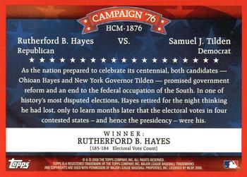 2008 Topps - Historical Campaign Match-Ups #HCM-1876 Rutherford B. Hayes / Samuel J. Tilden Back