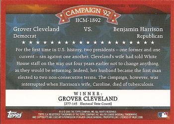2008 Topps - Historical Campaign Match-Ups #HCM-1892 Grover Cleveland / Benjamin Harrison Back