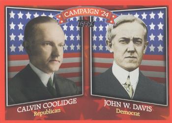 2008 Topps - Historical Campaign Match-Ups #HCM-1924 Calvin Coolidge / John W. Davis Front
