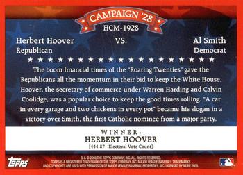 2008 Topps - Historical Campaign Match-Ups #HCM-1928 Herbert Hoover / Al Smith Back