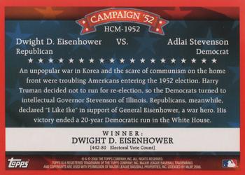 2008 Topps - Historical Campaign Match-Ups #HCM-1952 Dwight D. Eisenhower / Adlai Stevenson Back