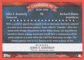 2008 Topps - Historical Campaign Match-Ups #HCM-1960 John F. Kennedy / Richard Nixon Back