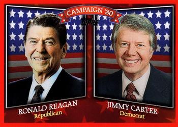 2008 Topps - Historical Campaign Match-Ups #HCM-1980 Ronald Reagan / Jimmy Carter Front