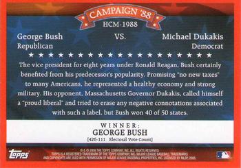 2008 Topps - Historical Campaign Match-Ups #HCM-1988 George Bush / Michael Dukakis Back