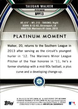 2013 Bowman Platinum - Prospects #BPP13 Taijuan Walker Back