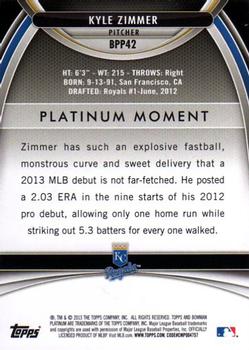 2013 Bowman Platinum - Prospects #BPP42 Kyle Zimmer Back