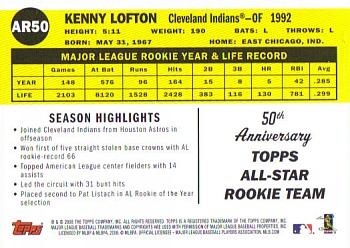 2008 Topps - All-Rookie Team 50th Anniversary #AR50 Kenny Lofton Back