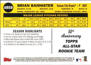 2008 Topps - All-Rookie Team 50th Anniversary #AR58 Brian Bannister Back