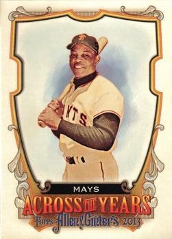 2013 Topps Allen & Ginter - Across the Years #ATY-WMY Willie Mays Front