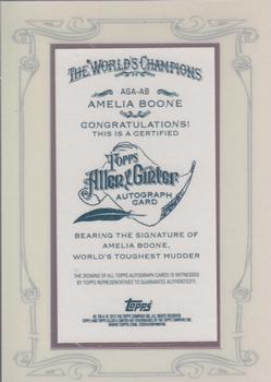 2013 Topps Allen & Ginter - Autographs #AGA-AB Amelia Boone Back