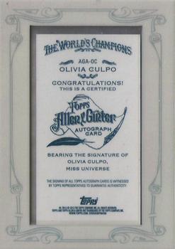 2013 Topps Allen & Ginter - Autographs #AGA-OC Olivia Culpo Back
