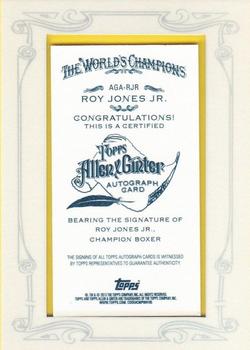 2013 Topps Allen & Ginter - Autographs #AGA-RJR Roy Jones Jr. Back