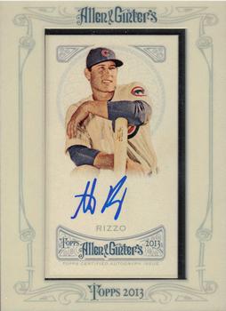 2013 Topps Allen & Ginter - Autographs #AGA-ARZ Anthony Rizzo Front