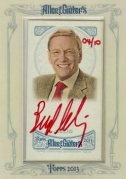 2013 Topps Allen & Ginter - Autographs Red Ink #AGA-BS Bud Selig Front