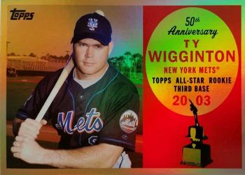 2008 Topps - All-Rookie Team 50th Anniversary Gold Foil Parallels #AR89 Ty Wigginton Front