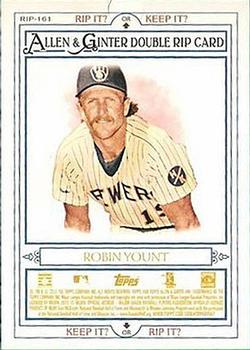 2013 Topps Allen & Ginter - Double Rip Cards #RIP-161 Robin Yount / Ryan Braun Back