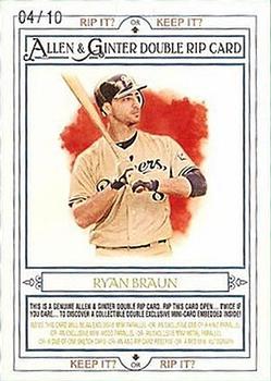 2013 Topps Allen & Ginter - Double Rip Cards #RIP-161 Robin Yount / Ryan Braun Front