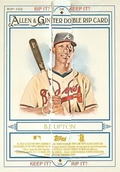 2013 Topps Allen & Ginter - Double Rip Cards #RIP-102 B.J. Upton / Justin Upton Back