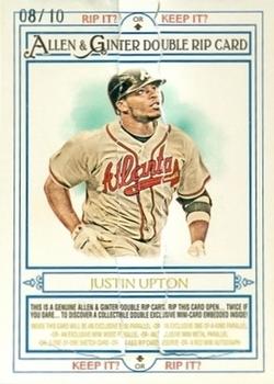 2013 Topps Allen & Ginter - Double Rip Cards #RIP-102 B.J. Upton / Justin Upton Front
