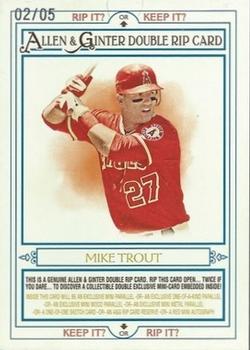 2013 Topps Allen & Ginter - Double Rip Cards #RIP-115 Albert Pujols / Mike Trout Front