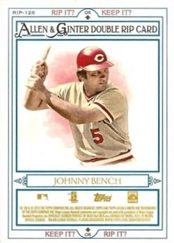 2013 Topps Allen & Ginter - Double Rip Cards #RIP-126 Joey Votto / Johnny Bench Back