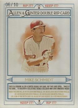 2013 Topps Allen & Ginter - Double Rip Cards #RIP-130 Michael Young / Mike Schmidt Front