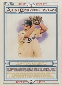 2013 Topps Allen & Ginter - Double Rip Cards #RIP-159 Sandy Koufax / Clayton Kershaw Front