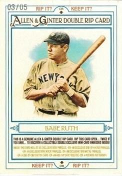 2013 Topps Allen & Ginter - Double Rip Cards #RIP-168 Ted Williams / Babe Ruth Front
