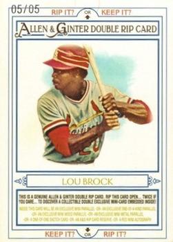 2013 Topps Allen & Ginter - Double Rip Cards #RIP-183 Rod Carew / Lou Brock Front