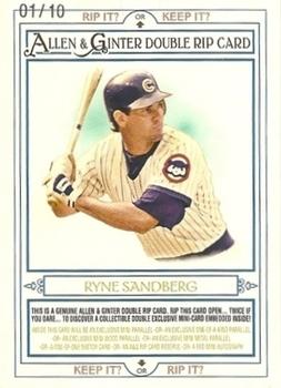 2013 Topps Allen & Ginter - Double Rip Cards #RIP-192 Ryne Sandberg / Ernie Banks Front