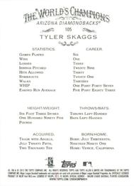 2013 Topps Allen & Ginter - Mini #105 Tyler Skaggs Back