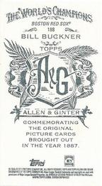 2013 Topps Allen & Ginter - Mini A & G Back #188 Bill Buckner Back