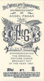 2013 Topps Allen & Ginter - Mini A & G Back #202 Angel Pagan Back