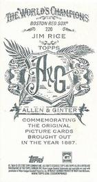 2013 Topps Allen & Ginter - Mini A & G Back #220 Jim Rice Back
