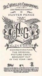 2013 Topps Allen & Ginter - Mini A & G Back #43 Hunter Pence Back