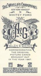 2013 Topps Allen & Ginter - Mini A & G Back #56 Whitey Ford Back